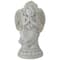 9" Ivory Praying Angel on Pedestal Outdoor Garden Statue